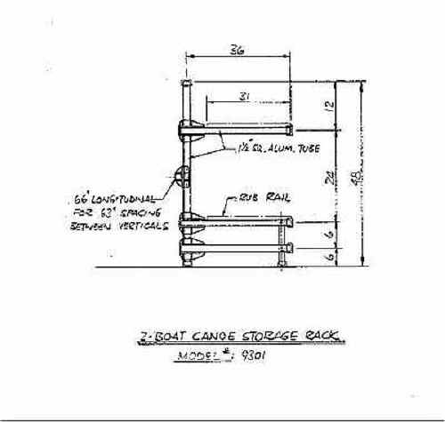 Seitech rack 2 canoes 