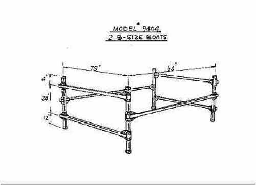 Seitech Sailboat Rack for 2 Vanguard 15  style sailboats