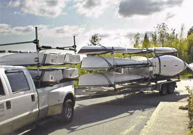 Seitech Trailer Conversion Racks for Small Sailboats, and other Boats