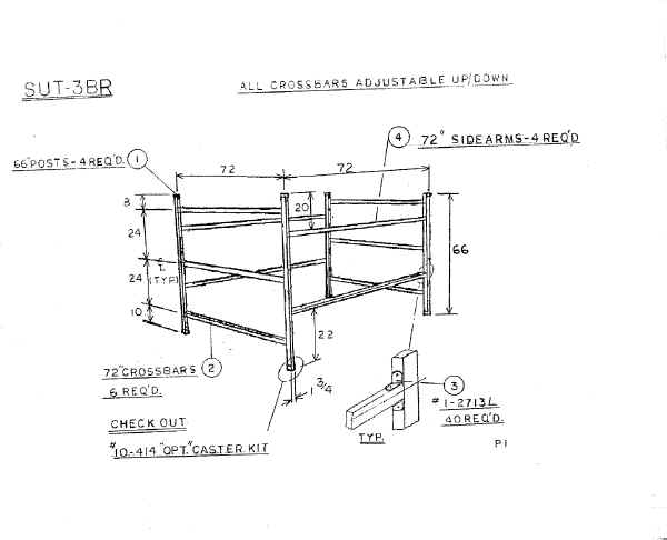 Trailex Rack Outline  SUT-3BR