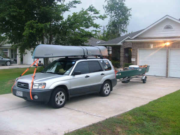 Trailex-SUT-200-S Canoe Trailer shown with a Car Topped Canoe