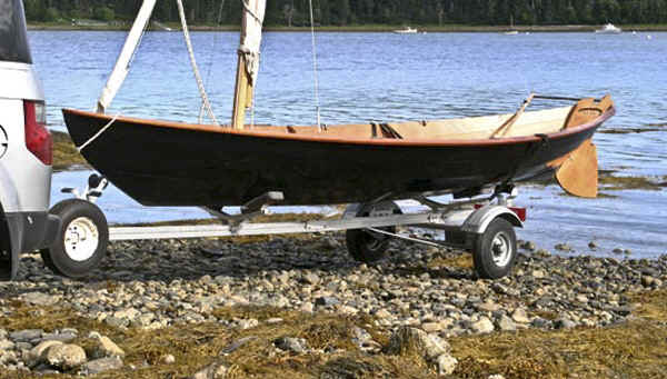 Trailex SUT-200-S Trailer with a Chesapeake Light Craft Pocket Cruiser Camper Dory