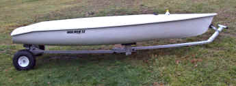 Holder Sailboat on Trailex Universal Beach Launching Dolly