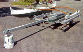 Trailex SUT-450-I Trailer with a 12' Hawaiian Outrigger Canoe